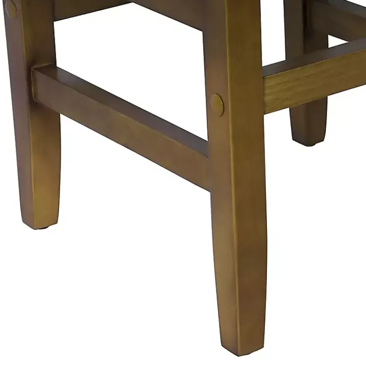 Kirklands Home Windowpane Upholstered Counter Stool Brown New