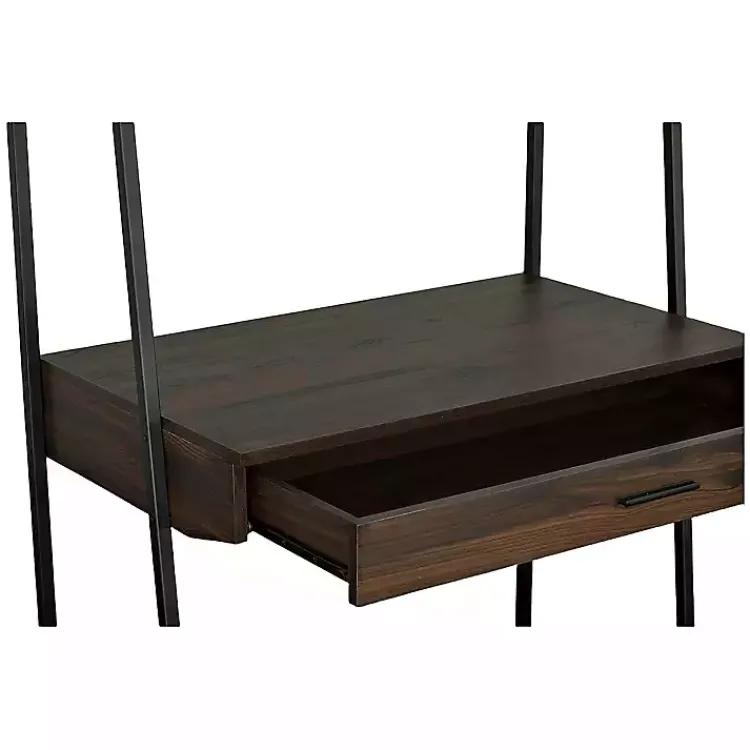 Kirklands Home Wood & Black Metal 2-Shelf Desk Brown Online