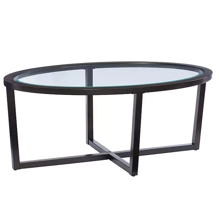 Kirklands Home Wood & Glass Top 3-pc. Table Set Brown Best