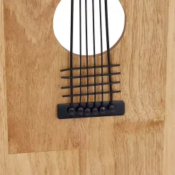 Kirklands Home Brown Wood Acoustic Guitar Wall Plaque