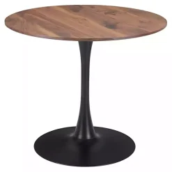 Kirklands Home Brown Wood and Black Metal Bistro Dining Table