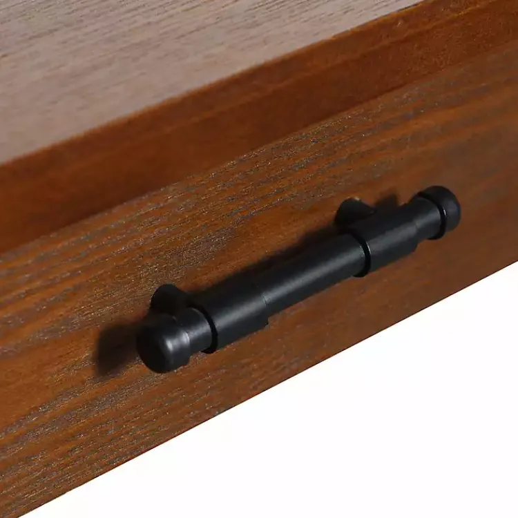 Kirklands Home Brown Wood and Black Metal Ruth Console Table Outlet