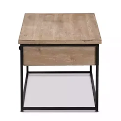 Kirklands Home Wood and Metal 2-Drawer Coffee Table Brown