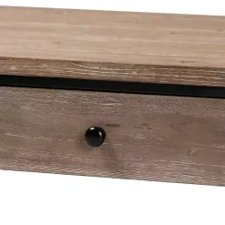 Kirklands Home Wood and Metal 2-Drawer Coffee Table Brown
