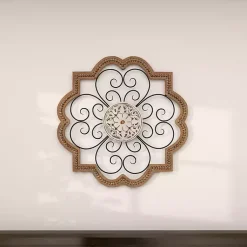 Kirklands Home Brown Wood and Metal Farmhouse Wall Plaque Outlet