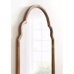 Kirklands Home Brown Wood Arch Hogan Wall Mirror Outlet