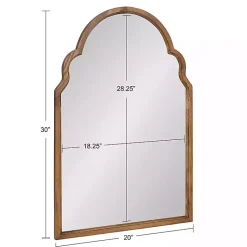 Kirklands Home Brown Wood Arch Hogan Wall Mirror Outlet
