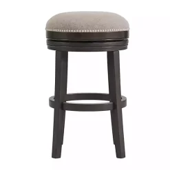 Kirklands Home Brown Wood Backless Swivel Bar Stool Gray Clearance
