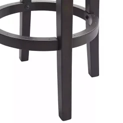 Kirklands Home Brown Wood Backless Swivel Bar Stool Gray Clearance