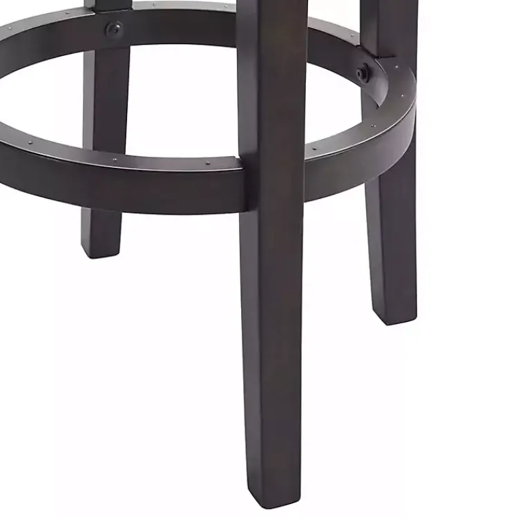 Kirklands Home Brown Wood Backless Swivel Bar Stool Gray Clearance