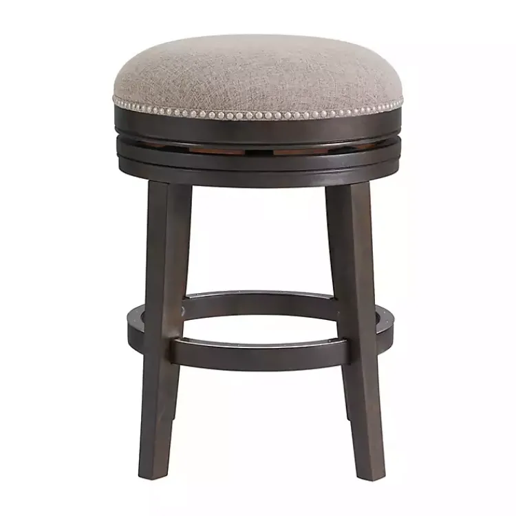 Kirklands Home Brown Wood Backless Swivel 2-pc. Counter Stool Set Gray Best