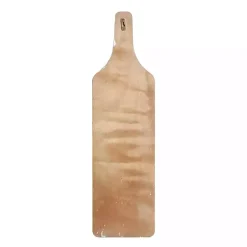 Kirklands Home Brown Wood Bottle Frame Metal Bracket Wine Holder