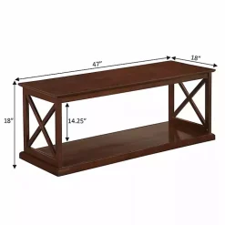 Kirklands Home Wood Double X Sides Coffee Table Brown Sale