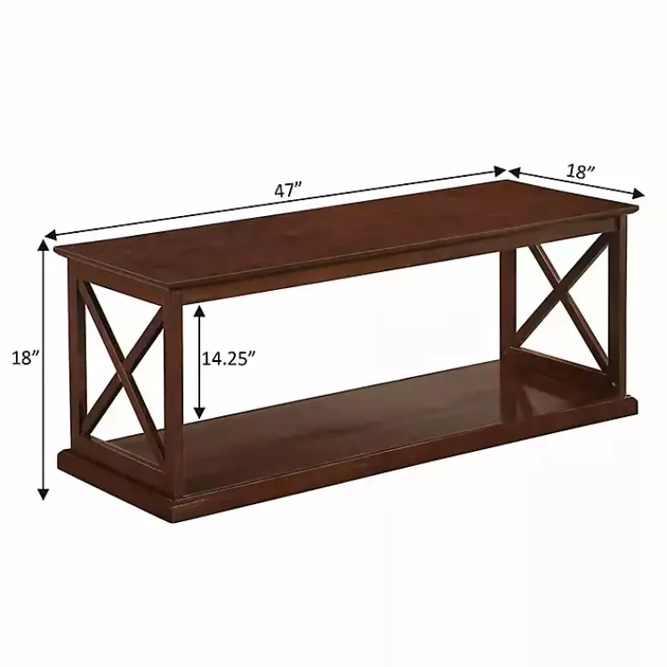 Kirklands Home Wood Double X Sides Coffee Table Brown Sale