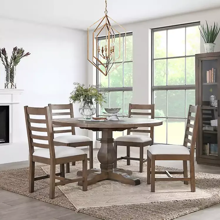 Kirklands Home Brown Wood Farmhouse Dining Chairs, Set of 2 Discount