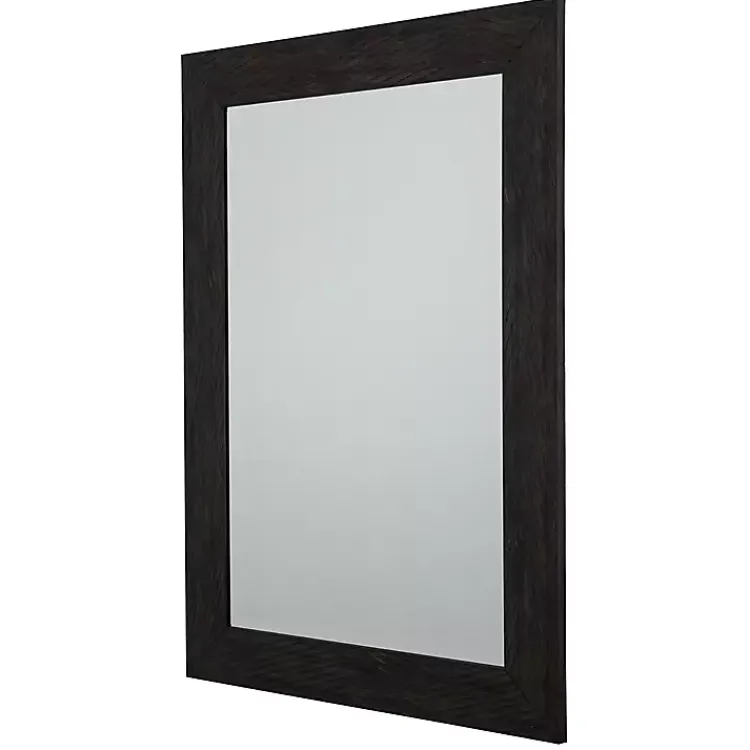 Kirklands Home Brown Wood Framed Beveled Edge Wall Mirror