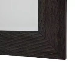 Kirklands Home Brown Wood Framed Beveled Edge Wall Mirror