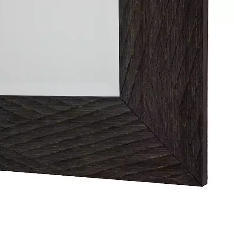Kirklands Home Brown Wood Framed Beveled Edge Wall Mirror