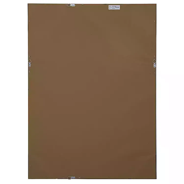 Kirklands Home Brown Wood Framed Beveled Edge Wall Mirror