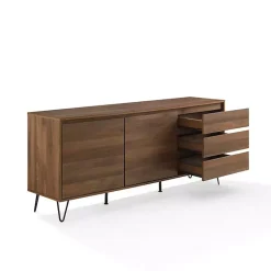 Kirklands Home Wood Hairpin Legs Media Cabinet Brown
