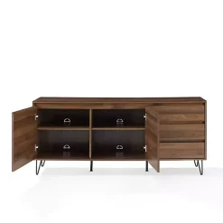 Kirklands Home Wood Hairpin Legs Media Cabinet Brown