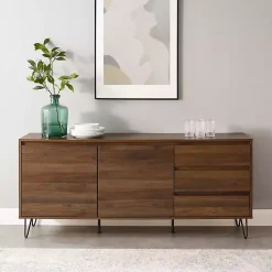 Kirklands Home Wood Hairpin Legs Media Cabinet Brown