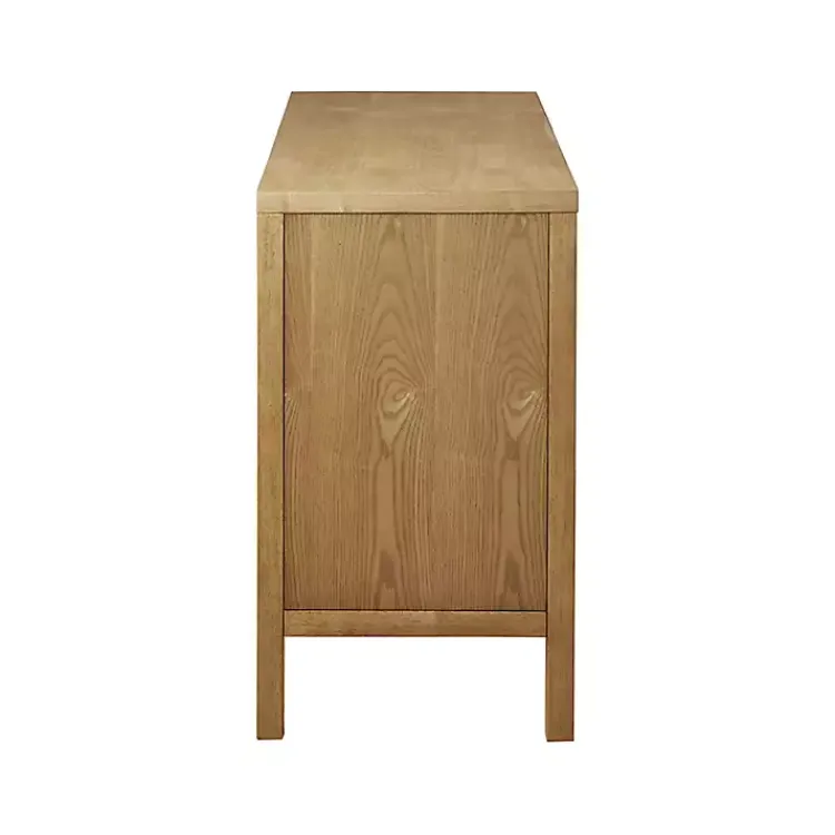 Kirklands Home Wood Layered Doors Cabinet Brown New