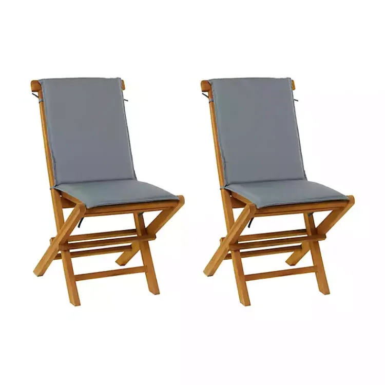 Kirklands Home Wood Outdoor Folding Dining Chairs, Set of 2 Brown Best