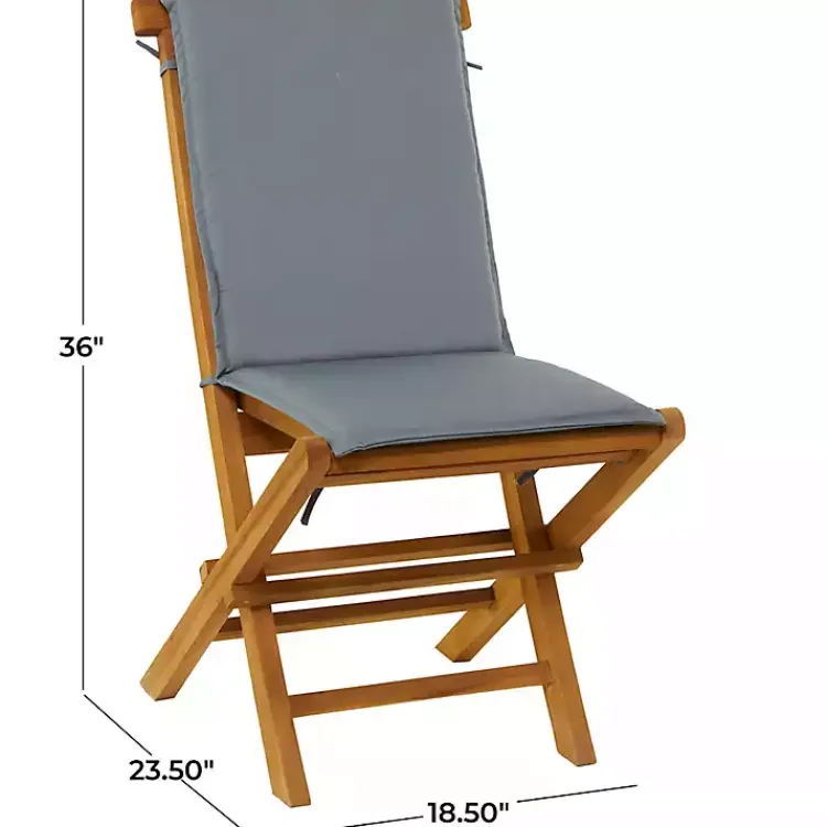 Kirklands Home Wood Outdoor Folding Dining Chairs, Set of 2 Brown Best