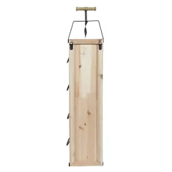 Kirklands Home Wood Panel Black Metal Wine Rack Brown