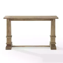 Kirklands Home Brown Wood Pedestal Base Console Table New