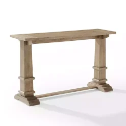 Kirklands Home Brown Wood Pedestal Base Console Table New