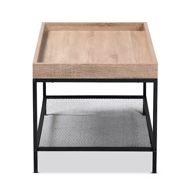 Kirklands Home Wood Raised Edge Coffee Table Brown Online