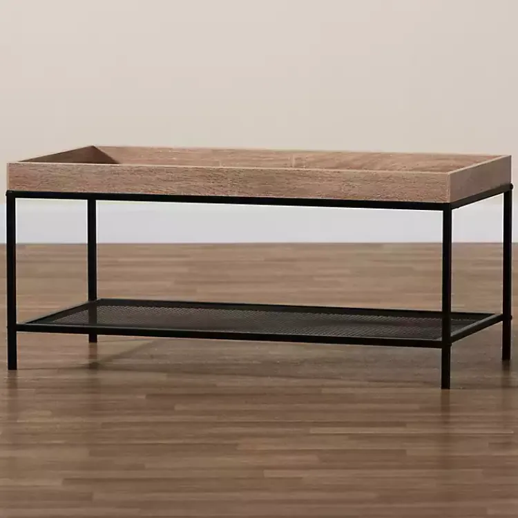 Kirklands Home Wood Raised Edge Coffee Table Brown Online