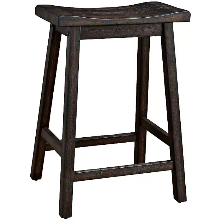 Kirklands Home Wood Rectangular Counter Stools, Set of 2 Brown Sale