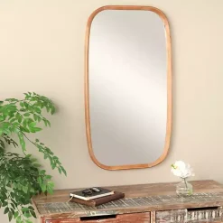 Kirklands Home Wood Rounded Edges Mirror Brown Outlet