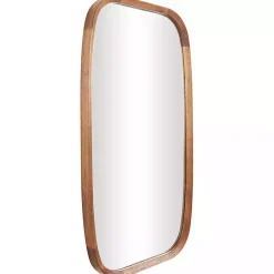 Kirklands Home Wood Rounded Edges Mirror Brown Outlet
