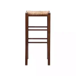 Kirklands Home Wood Seagrass Backless 2-pc. Bar Stool Set Brown Outlet