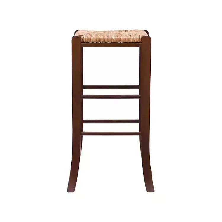 Kirklands Home Wood Seagrass Backless 2-pc. Bar Stool Set Brown Outlet