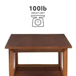 Kirklands Home Wood Slatted Bottom Shelf Coffee Table Brown Sale