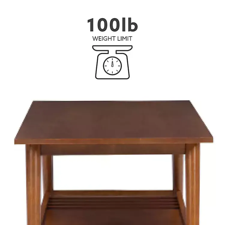 Kirklands Home Wood Slatted Bottom Shelf Coffee Table Brown Sale