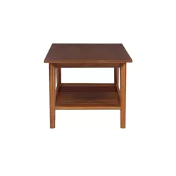 Kirklands Home Wood Slatted Bottom Shelf Coffee Table Brown Sale