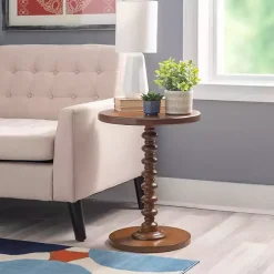 Kirklands Home Wood Spindle Side Table Brown Sale