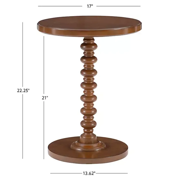 Kirklands Home Wood Spindle Side Table Brown Sale