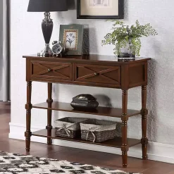 Kirklands Home Wood Traditional Console Table Brown Online
