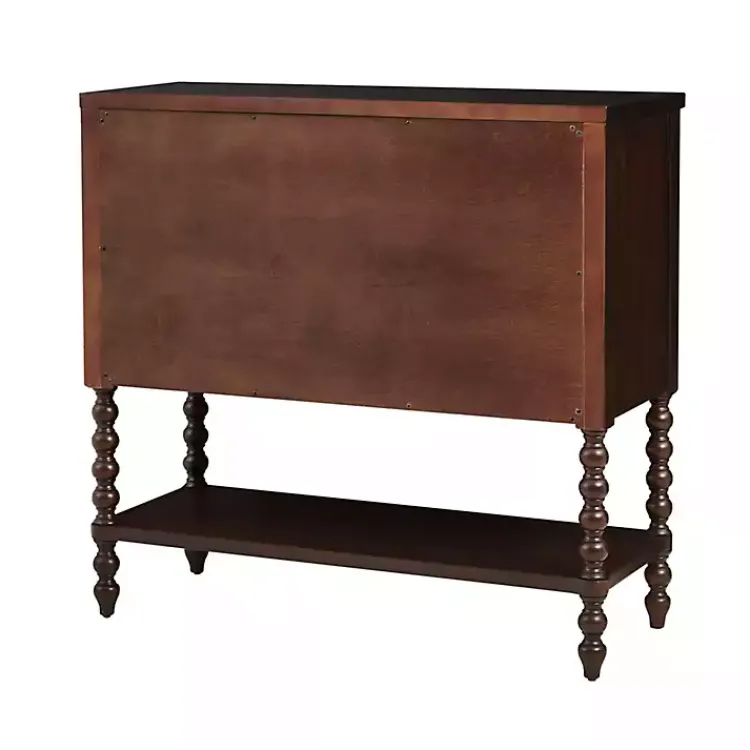 Kirklands Home Wood Turned Legs 2-Drawer Chest Brown Hot