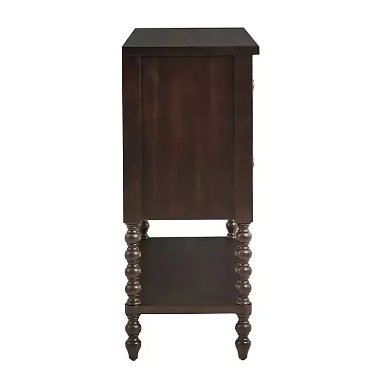 Kirklands Home Wood Turned Legs 2-Drawer Chest Brown Hot