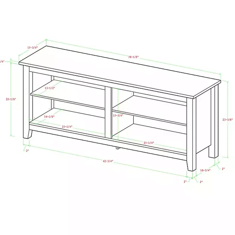 Kirklands Home Wood TV Stand, 58 in. Brown