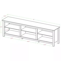 Kirklands Home Wood TV Stand, 70 in. Brown Clearance