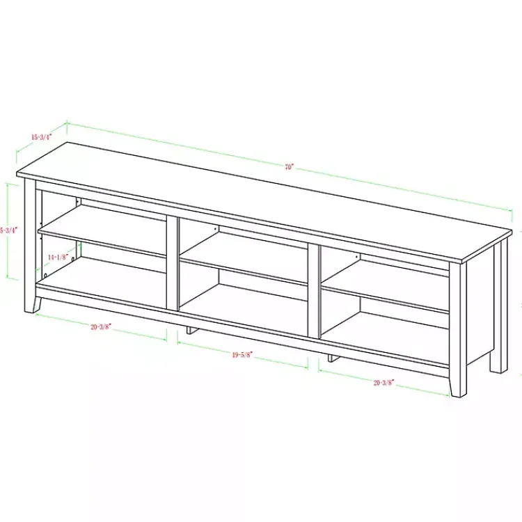 Kirklands Home Wood TV Stand, 70 in. Brown Clearance